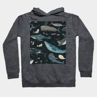 Whale song (charcoal) Hoodie